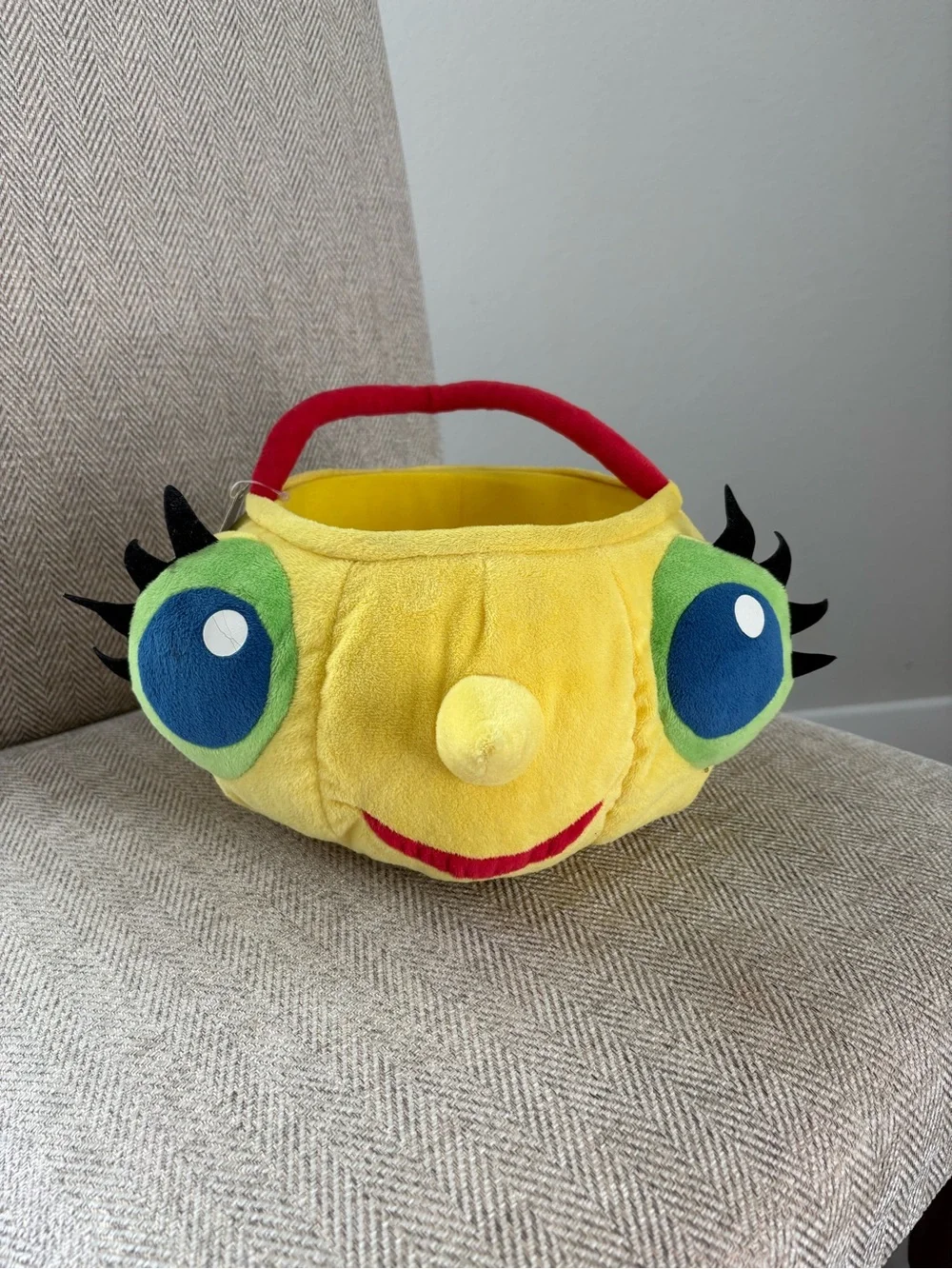 Vintage Y2K Miss Spider Sunny Patch and Friends Plush Easter Basket Bucket Face